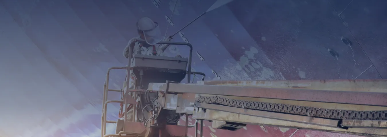 The underwater hull of this ship is treated with a durable, biocide-free antifouling to prevent biofouling