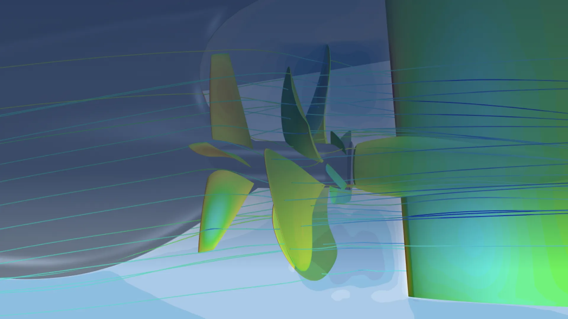 Dit een CFD-simulatie van een schip om optimalisatiemogelijkheden op het gebied van voortstuwing grondig te analyseren.