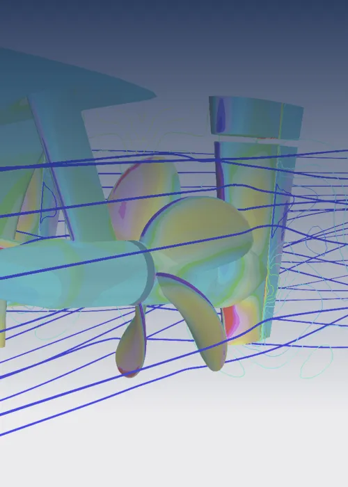 Verbeter de CII-waarde van uw schip met een CFD-analyse van het achterschip, zoals in deze afbeelding.