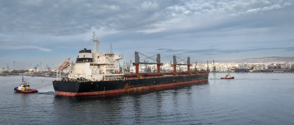 This bulk carrier illustrates a vessel type that is technically compatible with low-emission operation using methanol as an alternative marine fuel