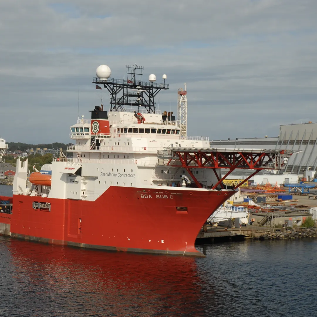 Dit offshore-schip heeft gebruikgemaakt van de IHM-bijhoudservice.