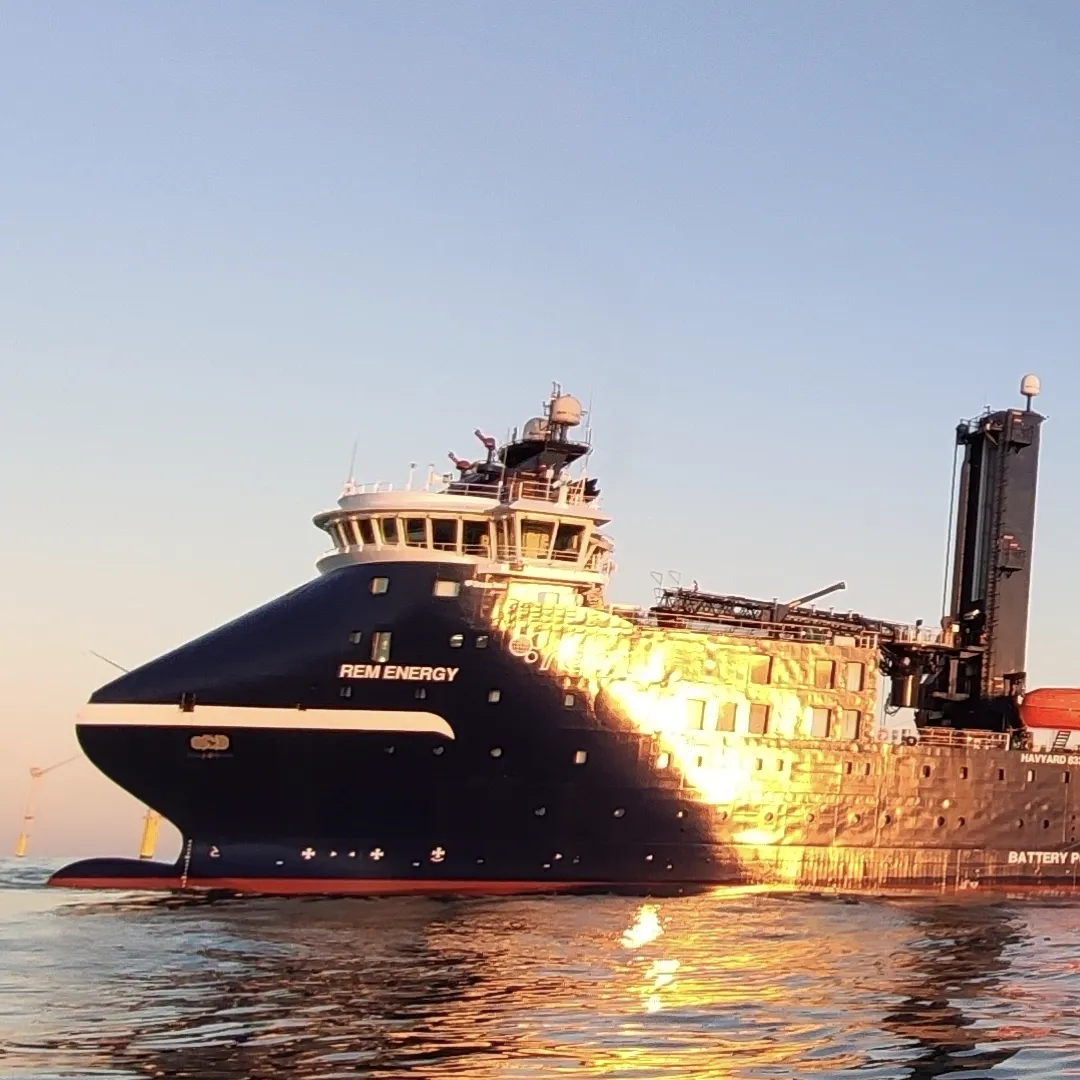 Dit offshore schip staat symbool voor Rem Offshore die gebruik heeft gemaakt van deze levenscyclusanalyse (LCA).