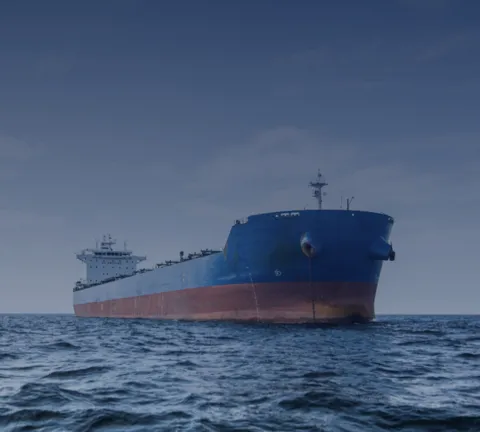 Seagoing vessel operating in open seas, equipped with Energy Saving Devices (ESDs)