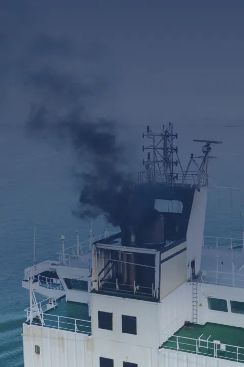 This ship symbolizes PM reduction products in shipping
