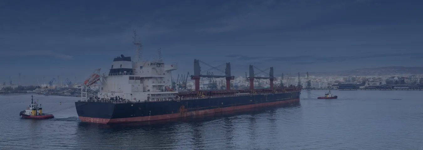 Dit symbolische, vervuilde schip toont de producten voor CO2-, NOx- en PM-emissiereductie